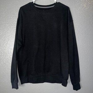 Athletic Works Black Crewneck Sweatshirt Men’s Size L Pullover Fleece Casual
